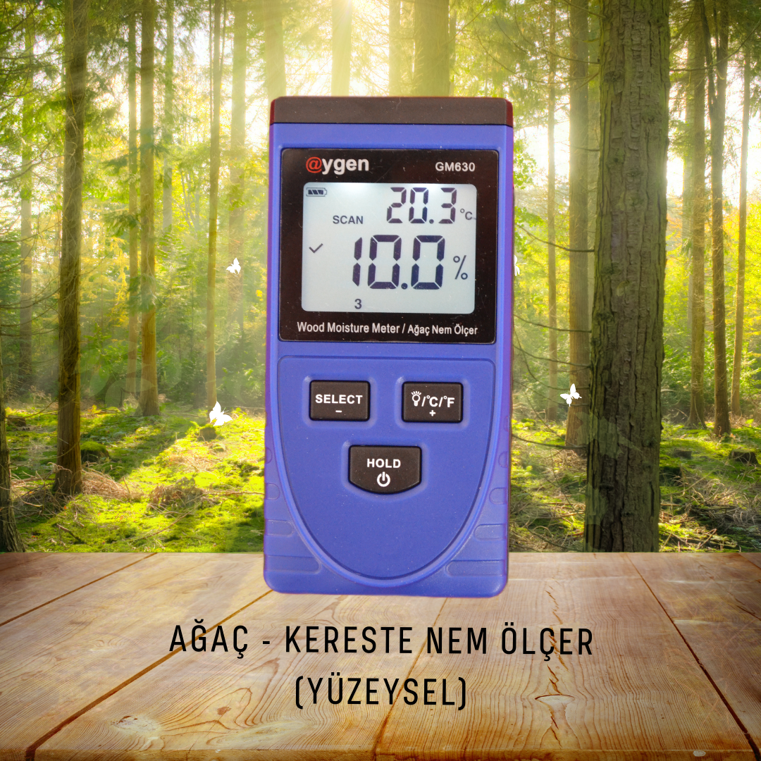 Aygen Ağaç Kereste Nem Ölçer (Yüzeysel Tip)