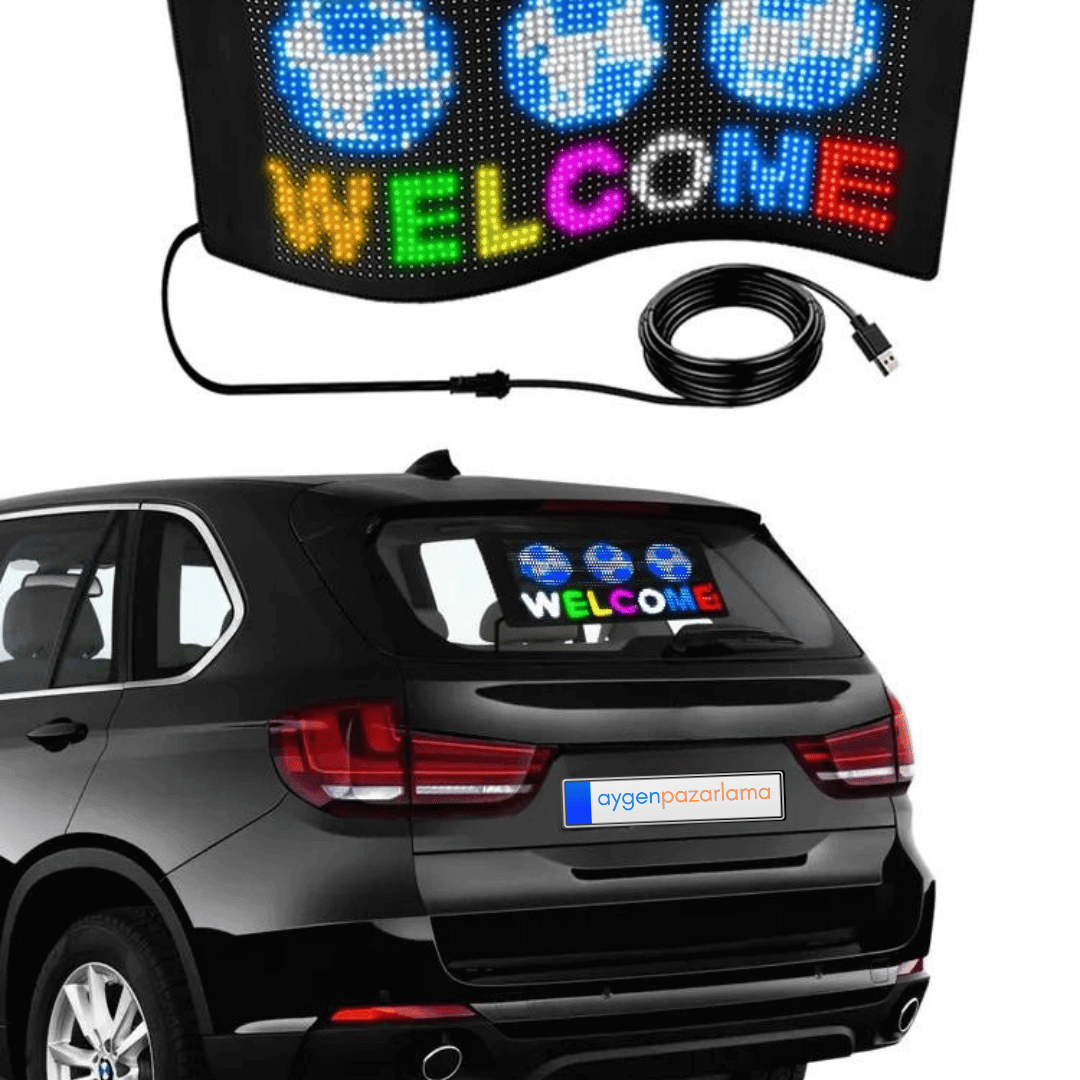 Araba Esnek Led Ekran (390x107mm)