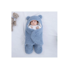 Bebek Dış Kundak Welsoft Battaniye Ayaklı Model Mavi kundak