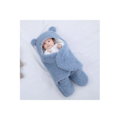 Bebek Dış Kundak Welsoft Battaniye Ayaklı Model Mavi kundak