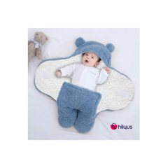 Bebek Dış Kundak Welsoft Battaniye Ayaklı Model Mavi kundak